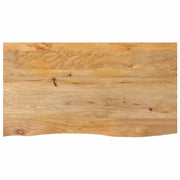 Tafelblad massief mangohout 100x60x2,5 cm natuurlijke rand