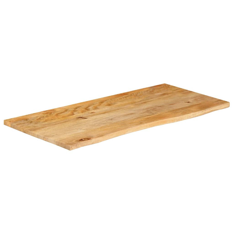 Tafelblad met natuurlijke rand 100x60x2,5 cm massief mangohout