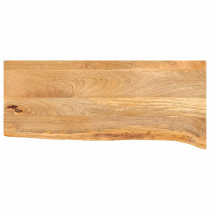 Tafelblad Met Natuurlijke Rand 80X20X3,8 Cm Naturel 80 x 20 x 3.8 cm massief mangohout