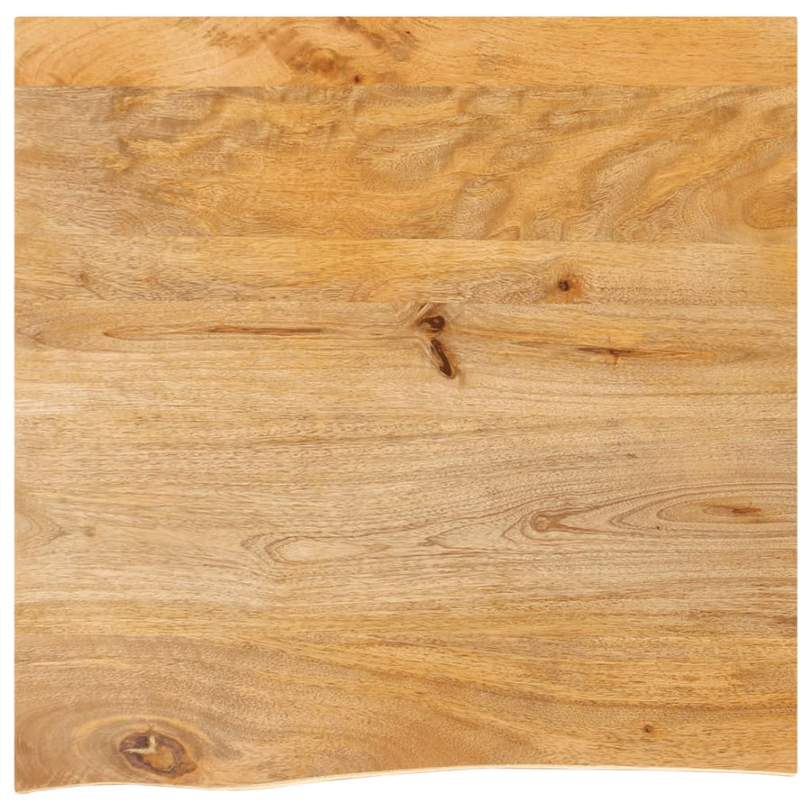 Tafelblad met natuurlijke rand 40x40x3,8 cm massief mangohout