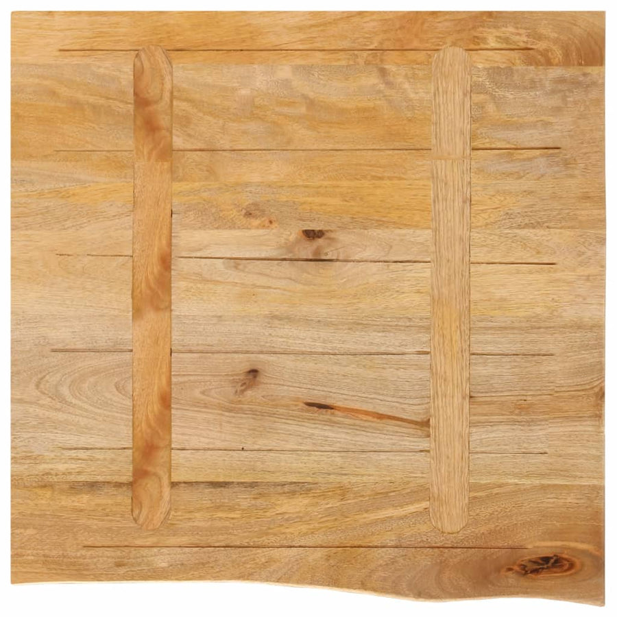 Tafelblad met natuurlijke rand 40x40x3,8 cm massief mangohout