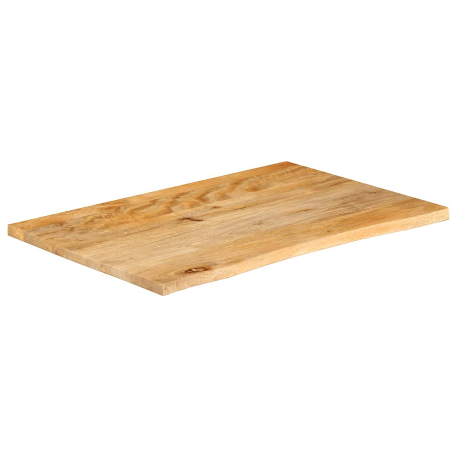 Tafelblad met natuurlijke rand 80x60x3,8 cm massief mangohout