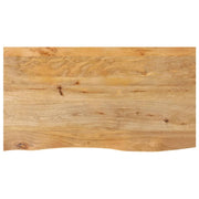 Tafelblad massief mangohout 100x60x3,8 cm natuurlijke rand