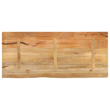 Tafelblad Met Natuurlijke Rand 140X60X3,8 Cm Naturel 140 x 60 x 3.8 cm massief mangohout