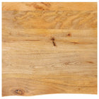 Tabletop with live edge 80x80x3.8 cm solid mango wood