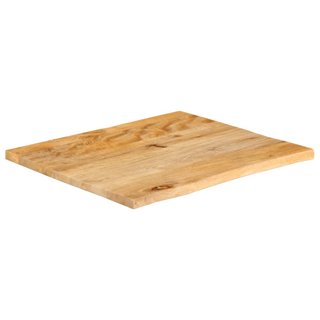 Tafelblad met natuurlijke rand 80x80x3,8 cm massief mangohout