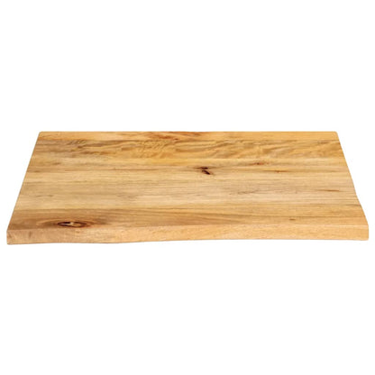 Tafelblad met natuurlijke rand 80x80x3,8 cm massief mangohout