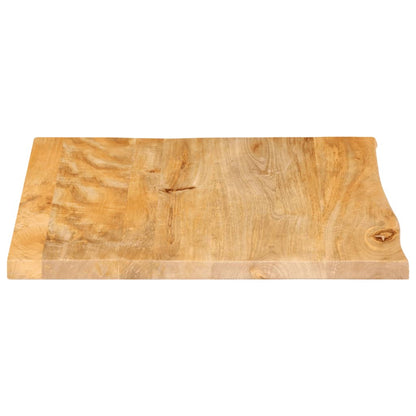 Tafelblad met natuurlijke rand 80x80x3,8 cm massief mangohout
