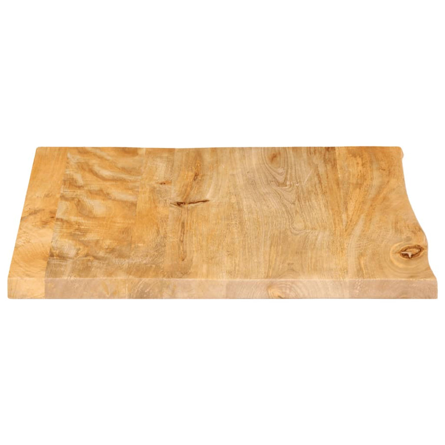 Tafelblad met natuurlijke rand 80x80x3,8 cm massief mangohout