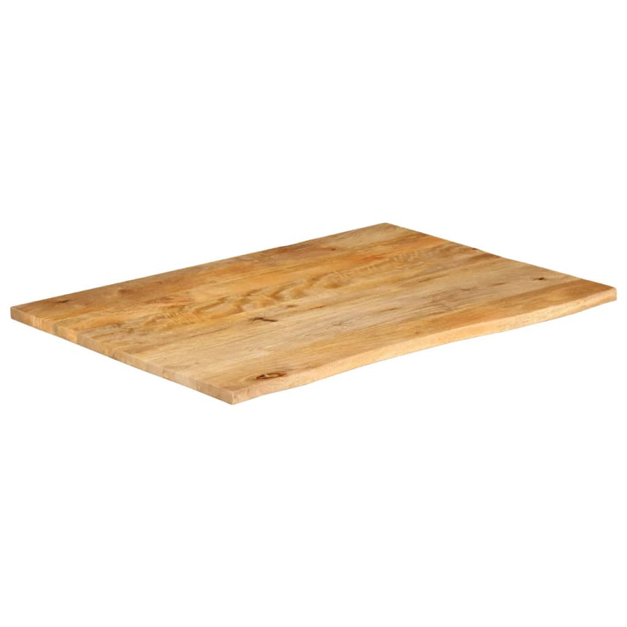 Tafelblad Met Natuurlijke Rand 110X80X3,8 Cm Massief Mangohout Gerecycled Hout (Meerkleurig)