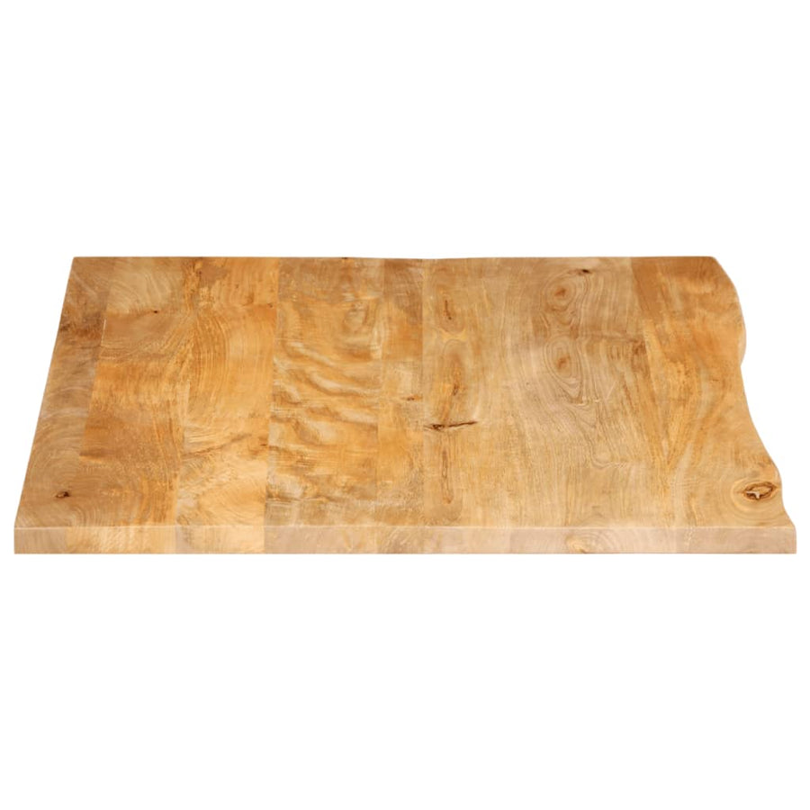 Tafelblad Met Natuurlijke Rand 110X80X3,8 Cm Massief Mangohout Gerecycled Hout (Meerkleurig)