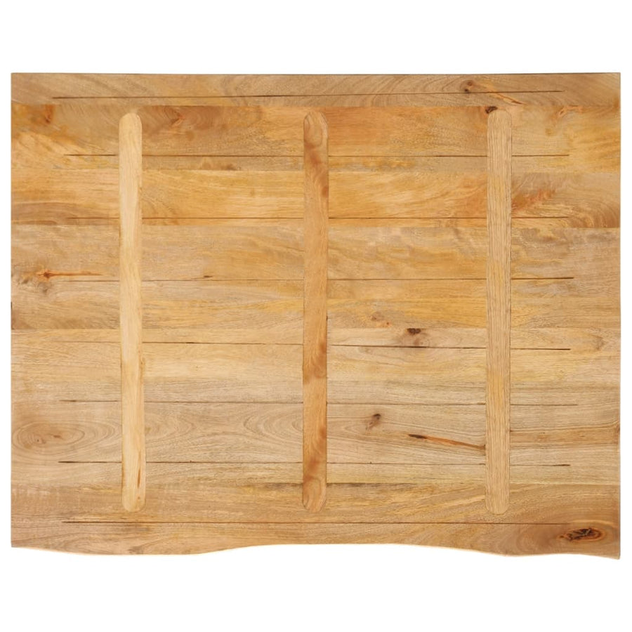 Tafelblad Met Natuurlijke Rand 110X80X3,8 Cm Massief Mangohout Gerecycled Hout (Meerkleurig)