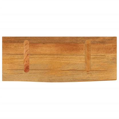 Tafelblad met natuurlijke rand 80x20x2,5 cm massief mangohout