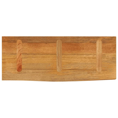 Tafelblad Met Natuurlijke Rand 90X30X2,5 Cm Eikenhouten Afwerking 90 x 30 x 2.5 cm massief mangohout