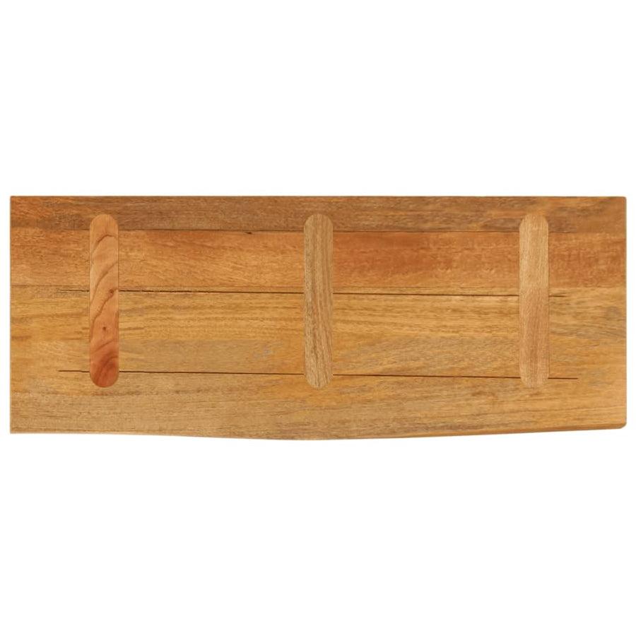Tafelblad Met Natuurlijke Rand 90X30X2,5 Cm Eikenhouten Afwerking 90 x 30 x 2.5 cm massief mangohout