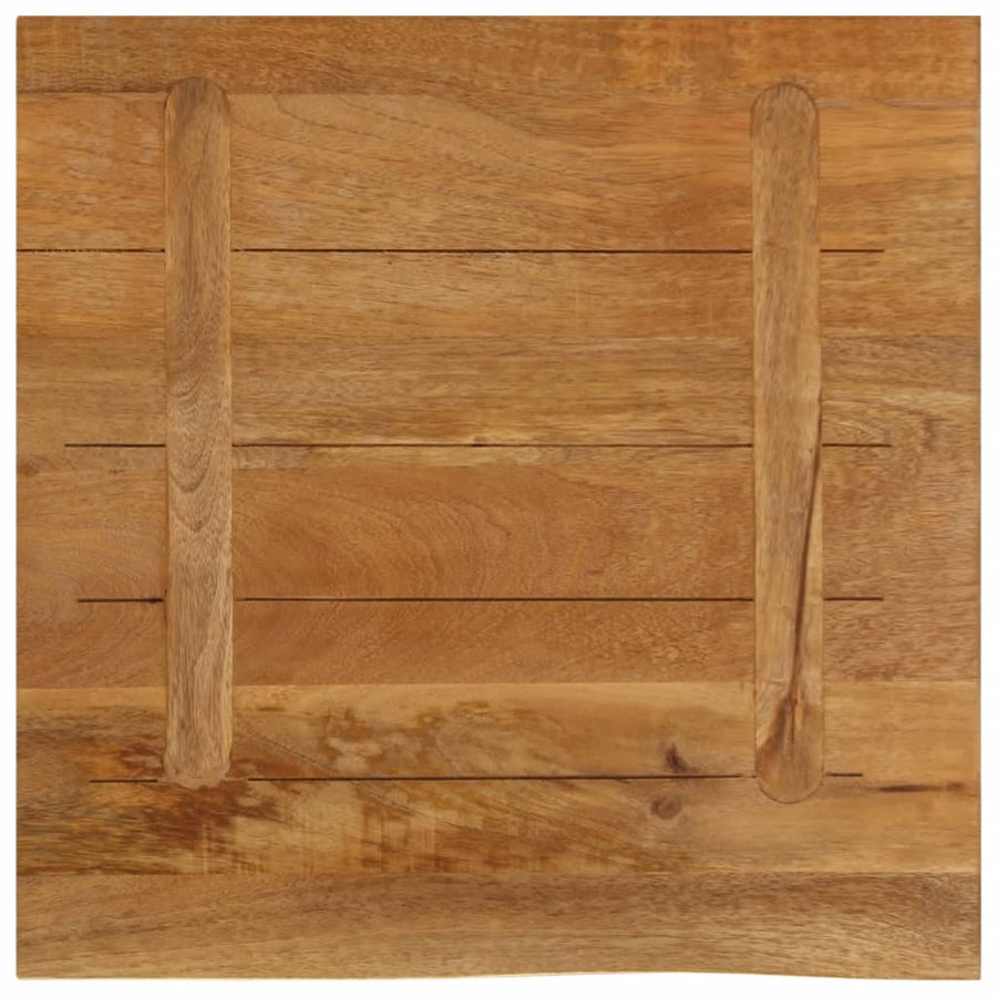Tafelblad met natuurlijke rand 40x40x2,5 cm massief mangohout