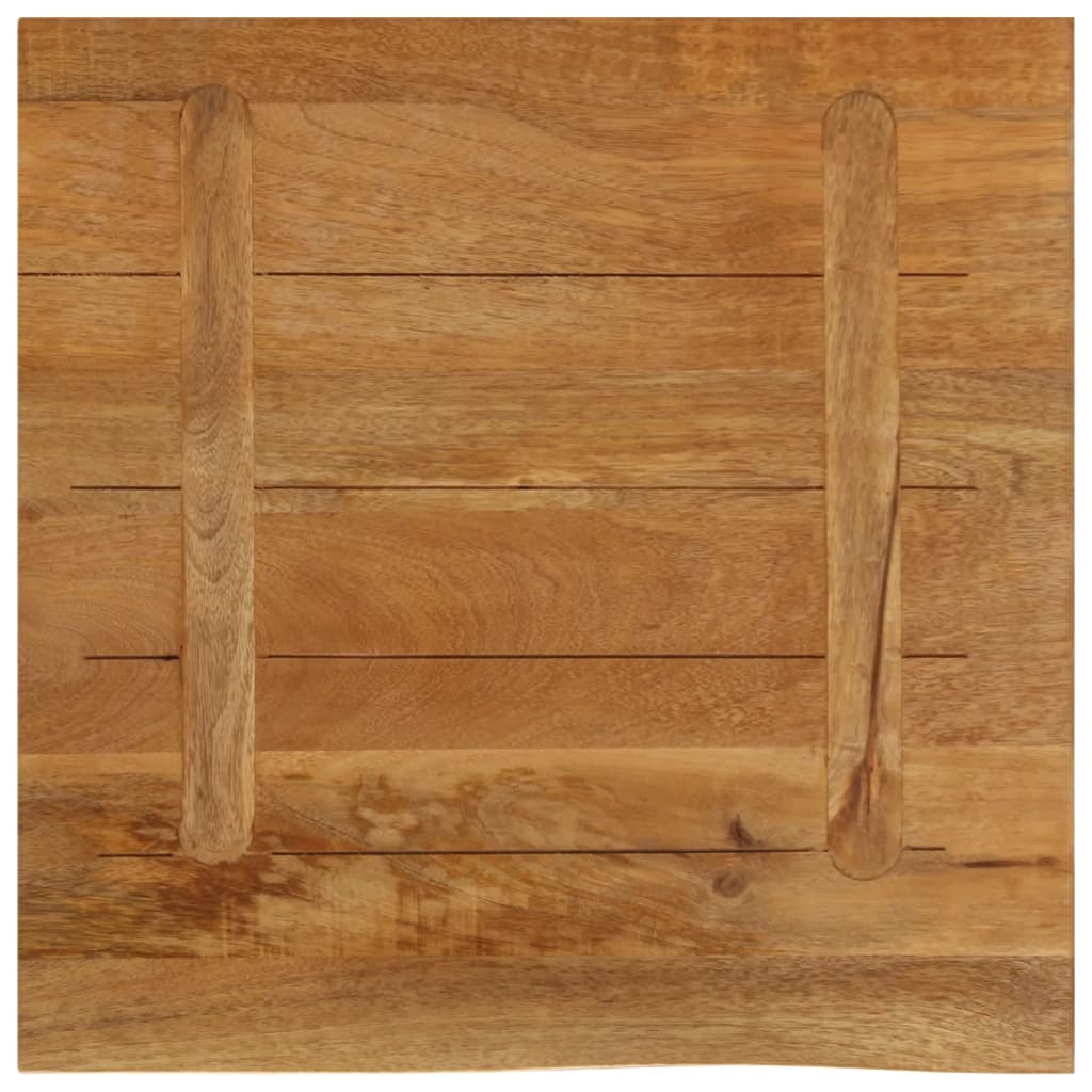 Tafelblad met natuurlijke rand 80x80x2,5 cm massief mangohout