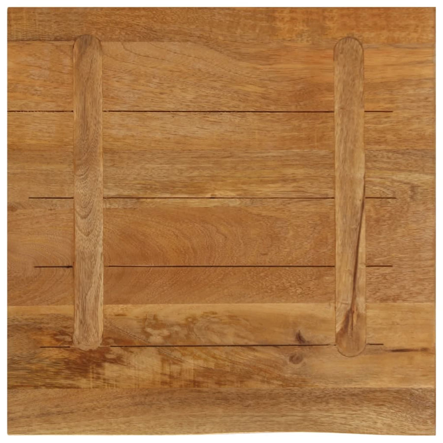 Tafelblad met natuurlijke rand 80x80x2,5 cm massief mangohout