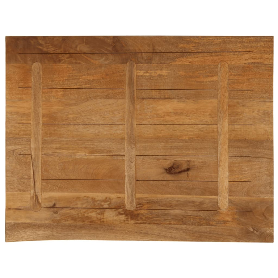 Tafelblad met natuurlijke rand 90x80x2,5 cm massief mangohout