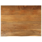 Tabletop with live edge 100x80x2.5 cm solid mango wood