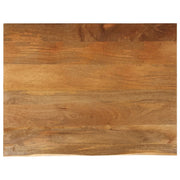 Tafelblad massief mangohout 100x80x2,5 cm natuurlijke rand