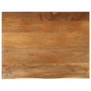 Tafelblad massief mangohout 90x80x3,8 cm natuurlijke rand