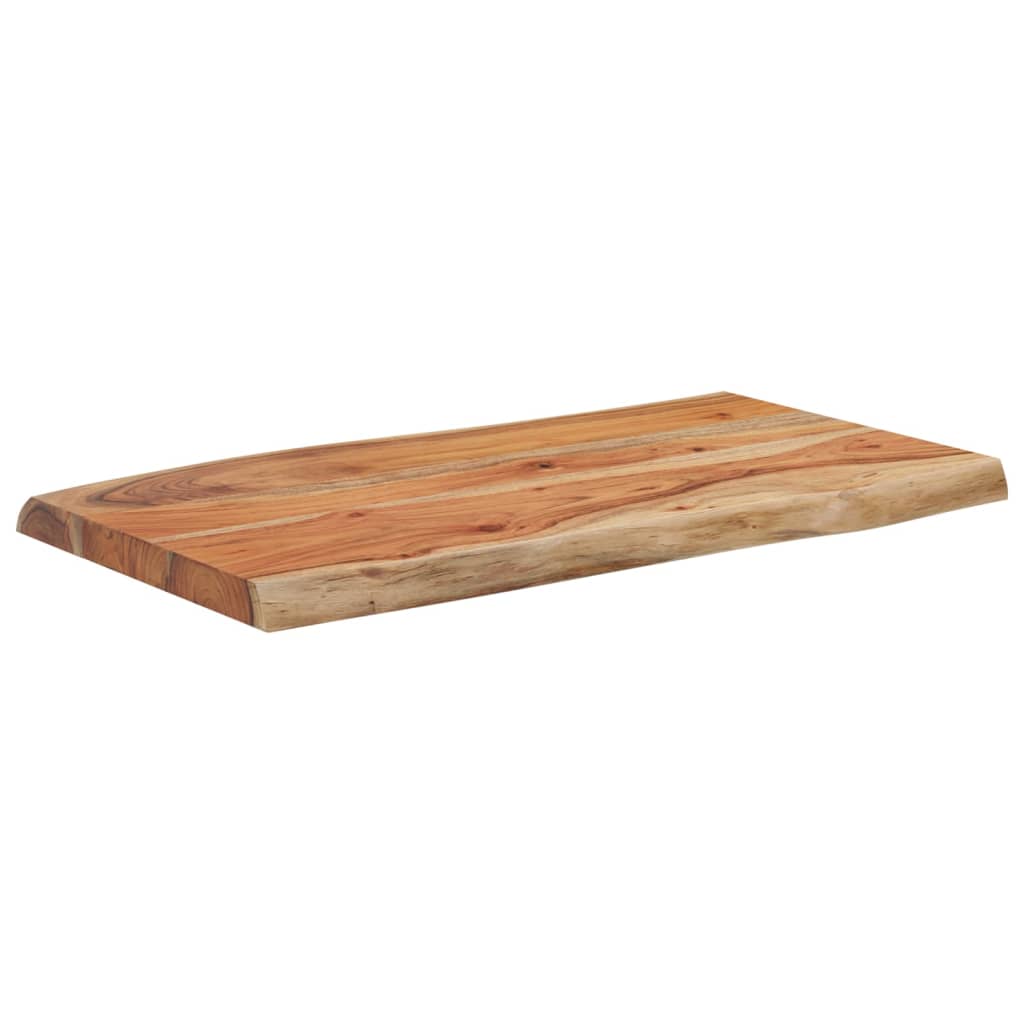 Tafelblad rechthoekig natuurlijke rand 70x40x2,5 cm acaciahout