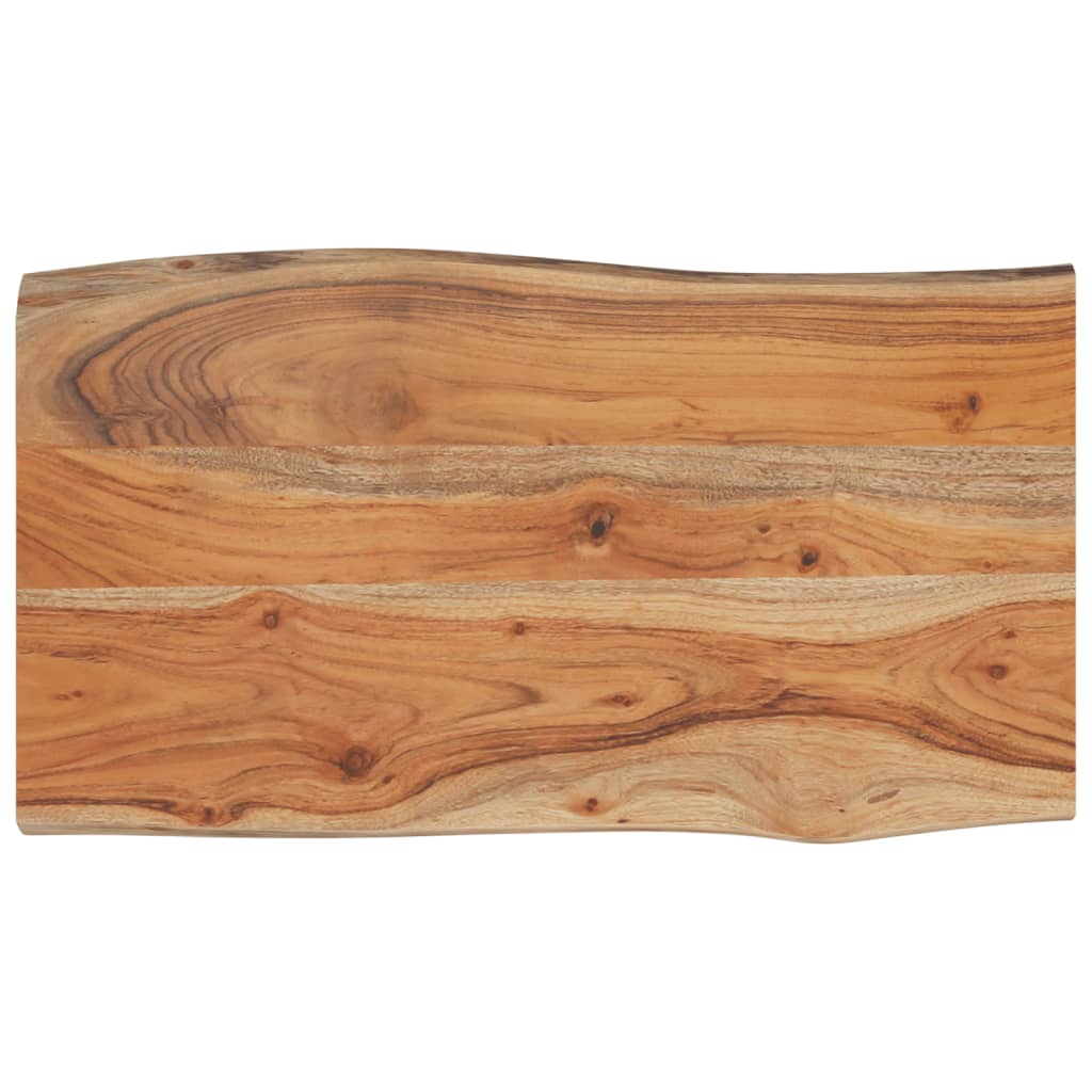 Tafelblad rechthoekig natuurlijke rand 70x40x2,5 cm acaciahout