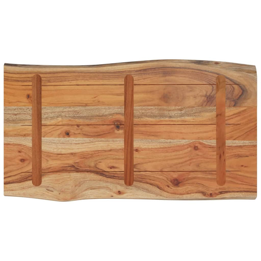 Tafelblad rechthoekig natuurlijke rand 70x40x2,5 cm acaciahout