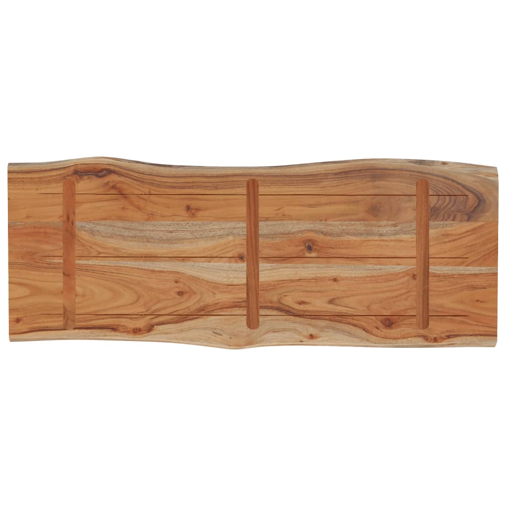 Tafelblad rechthoekig natuurlijke rand 80x40x2,5 cm acaciahout