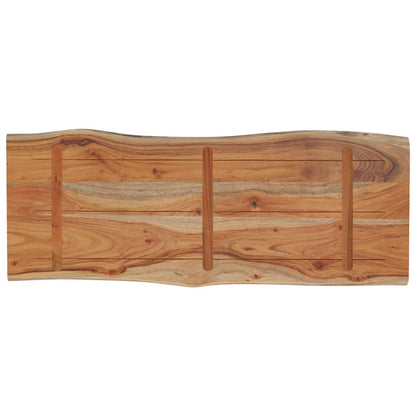 Tafelblad rechthoekig natuurlijke rand 90x40x2,5 cm acaciahout