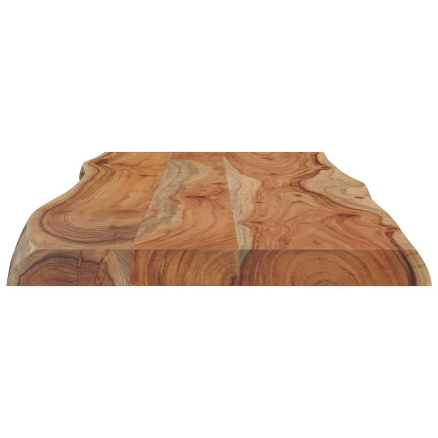 Tafelblad rechthoekig natuurlijke rand 90x40x2,5 cm acaciahout
