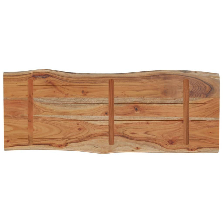Tafelblad rechthoekig natuurlijke rand 100x40x2,5 cm acaciahout