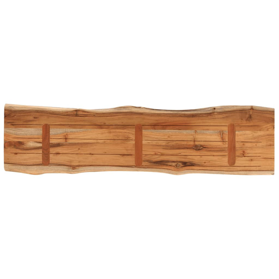 Tafelblad rechthoekig natuurlijke rand 160x40x2,5 cm acaciahout