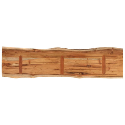 Tafelblad rechthoekig natuurlijke rand 180x40x2,5 cm acaciahout