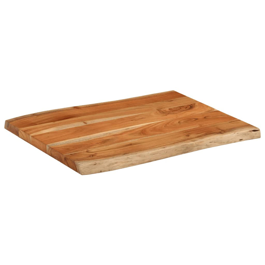Tafelblad rechthoekig natuurlijke rand 90x60x2,5 cm acaciahout