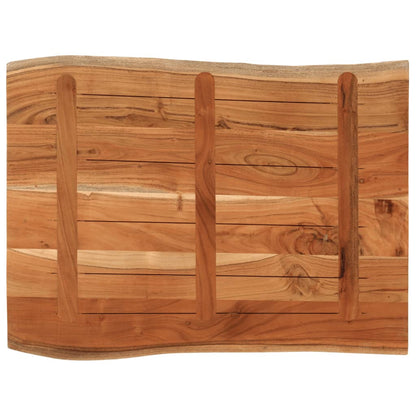Tafelblad rechthoekig natuurlijke rand 90x60x2,5 cm acaciahout