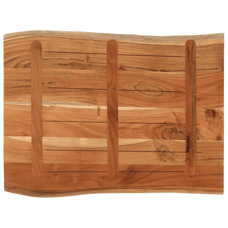 Tafelblad rechthoekig natuurlijke rand 90x60x2,5 cm acaciahout