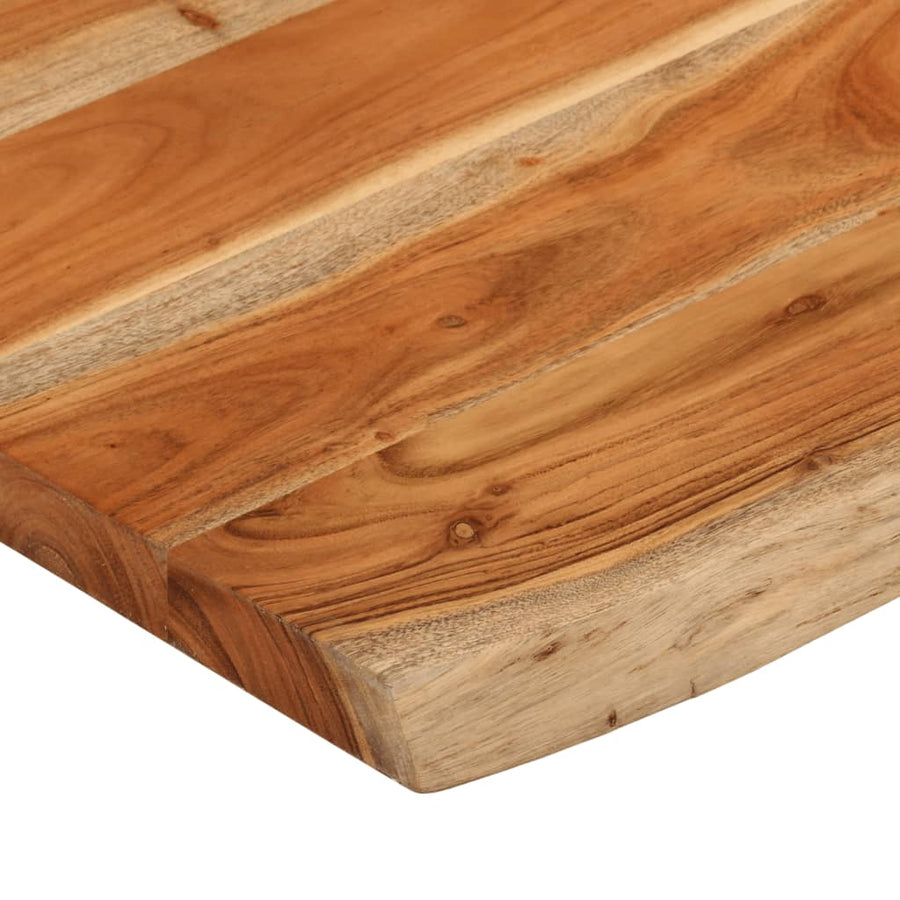 Tafelblad rechthoekig natuurlijke rand 90x60x2,5 cm acaciahout