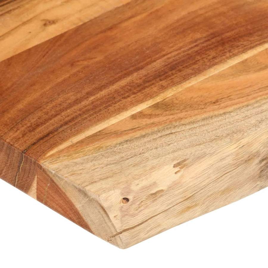 Tafelblad rechthoekig natuurlijke rand 100x60x2,5 cm acaciahout