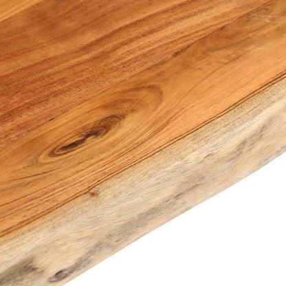 Tafelblad rechthoekig natuurlijke rand 100x60x2,5 cm acaciahout