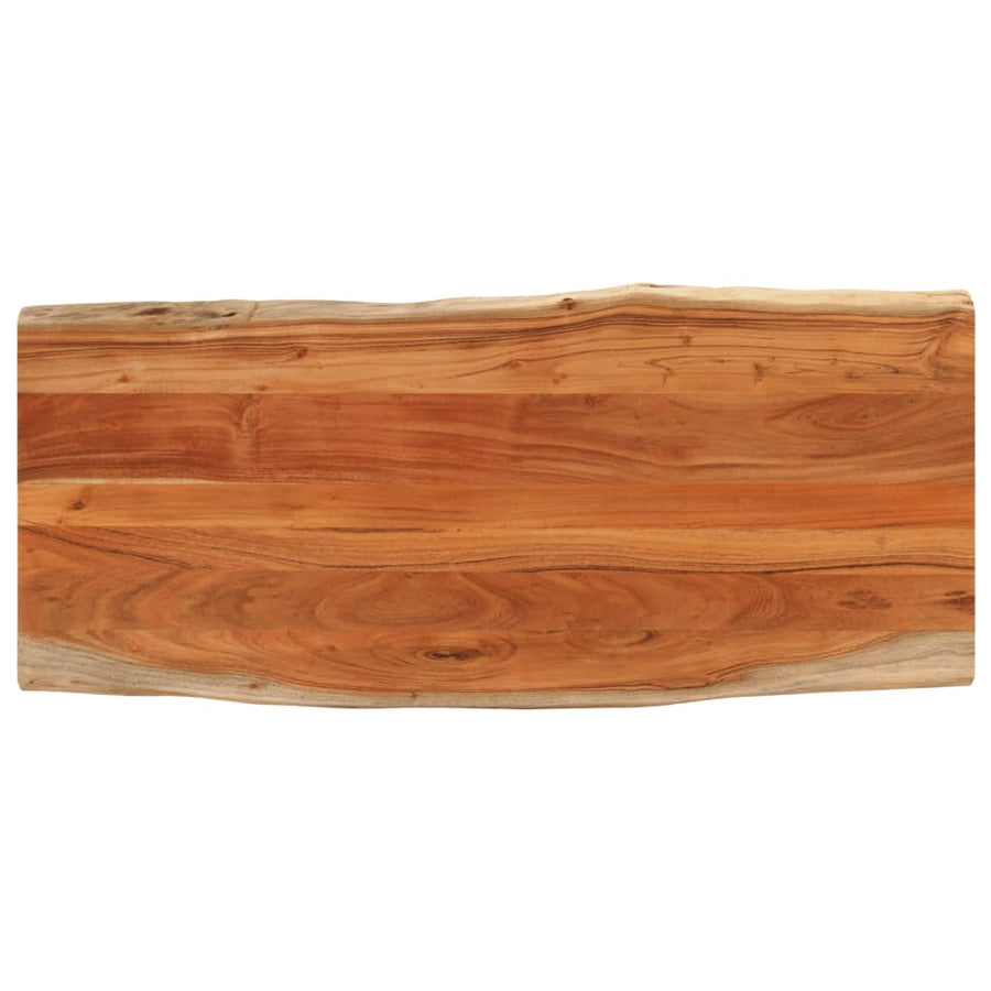 Tafelblad Rechthoekig Natuurlijke Rand 140X60X2,5 Cm Acaciahout Acaciahout (Naturel) 25 mm