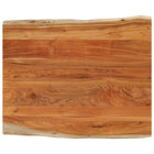 Tabletop rectangular live edge 90x80x2.5 cm acacia wood