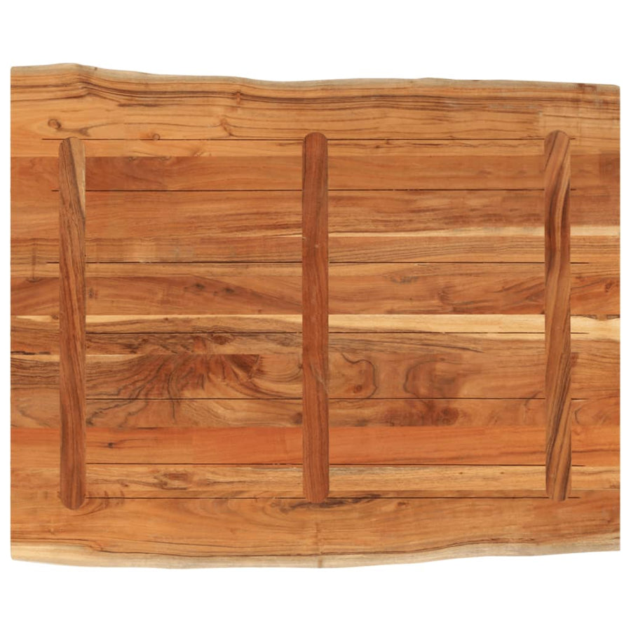Tafelblad rechthoekig natuurlijke rand 90x80x2,5 cm acaciahout