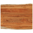 Tabletop rectangular natural edge 100x80x2.5 cm acacia wood