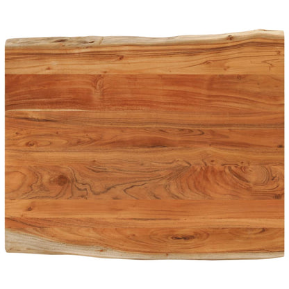 Tafelblad rechthoekig natuurlijke rand 100x80x2,5 cm acaciahout