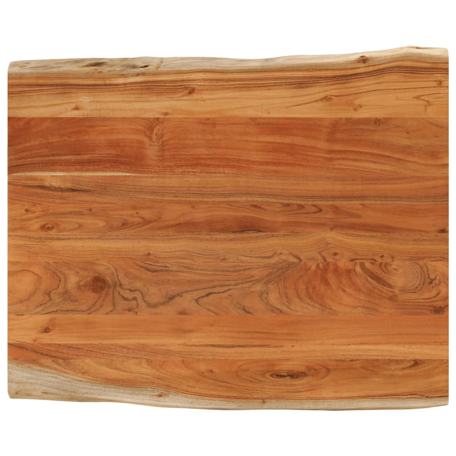 Tafelblad rechthoekig natuurlijke rand 100x80x2,5 cm acaciahout