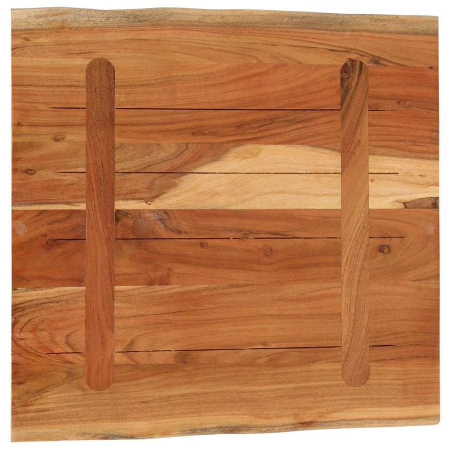 Tafelblad vierkant natuurlijke rand 40x40x3,8 cm acaciahout