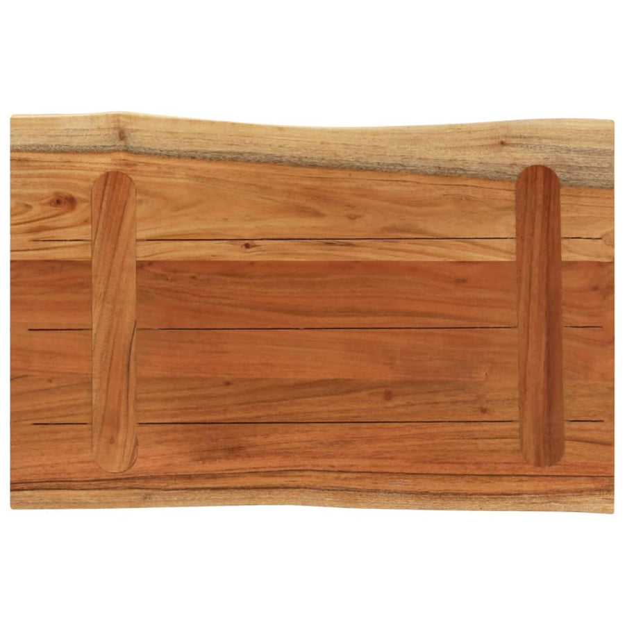 Tafelblad rechthoekig natuurlijke rand 50x40x3,8 cm acaciahout