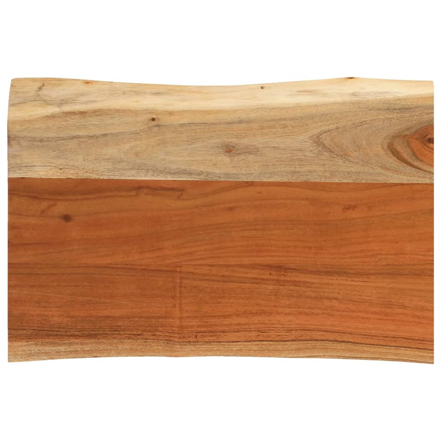 Tafelblad rechthoekig natuurlijke rand 60x40x3,8 cm acaciahout